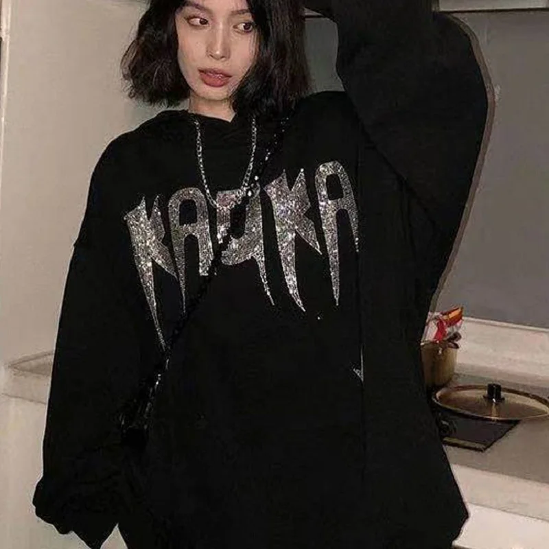 Gothic rhinestone English alphabet Punk web warm rhinestone zipper hoodie couple trend Harajuku punk clothing sweatshirt women
Gothic rhinestone English alphabet Punk web warm rhinestone zipper hoodie couple trend Harajuku punk clothing sweatshirt women