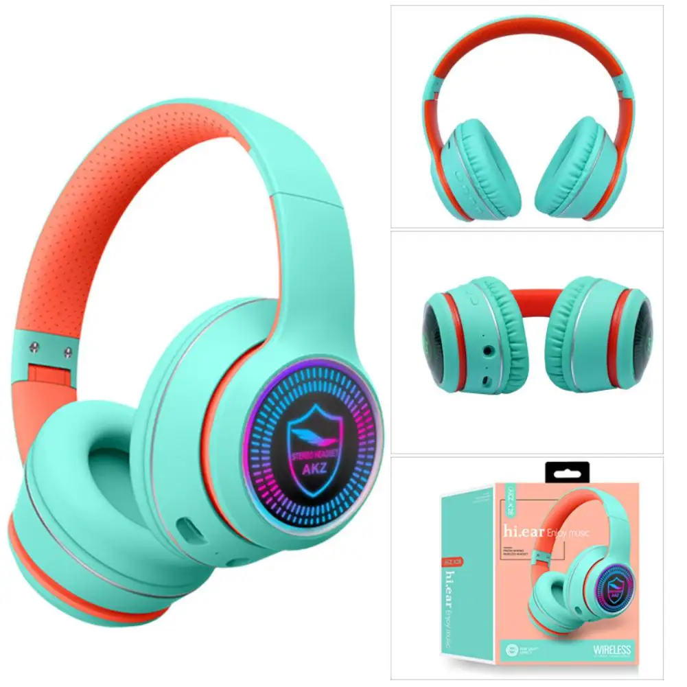 Akz-k28 Luminous Head-mounted Earphones Rgb Stereo Over-head Wireless Headphones Bluetooth-compatible Sport Headset With Mic
Akz-k28 Luminous Head-mounted Earphones Rgb Stereo Over-head Wireless Headphones Bluetooth-compatible Sport Headset With Mic