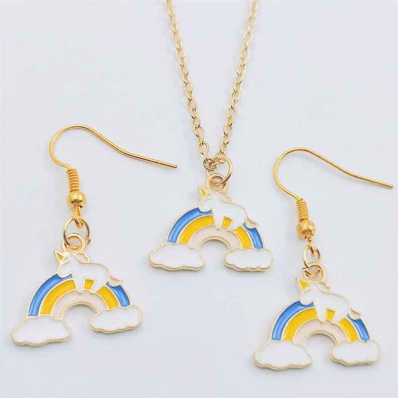 Unicorn Rainbow Gold Earring Necklace Sets Jewelry Set Retro Vintage Antique,Fashion Women Christmas Birthday Girl Gifts
Unicorn Rainbow Gold Earring Necklace Sets Jewelry Set Retro Vintage Antique,Fashion Women Christmas Birthday Girl Gifts