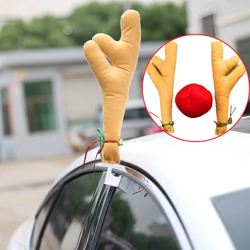Cute Vehicle Nose Horn Costume Set Horn And Red Nose Christmas Supplies Rudolf Reindeer Ornaments Elk Antlers Xmas Car Decor
Cute Vehicle Nose Horn Costume Set Horn And Red Nose Christmas Supplies Rudolf Reindeer Ornaments Elk Antlers Xmas Car Decor