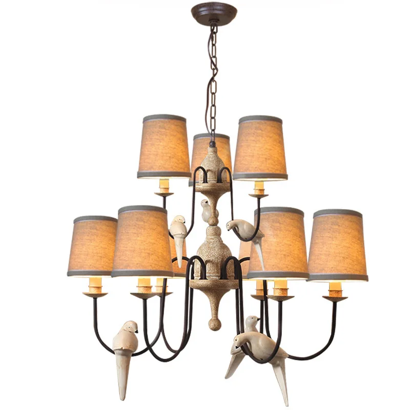 Vintage bird chandeliers lighting with fabric shade elegant creative foyer chandeliers kitchen lights fixture retro french light
Vintage bird chandeliers lighting with fabric shade elegant creative foyer chandeliers kitchen lights fixture retro french light