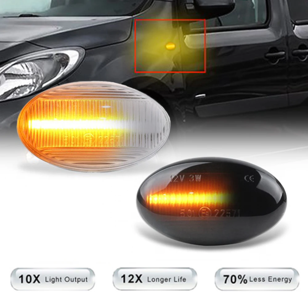 2Pcs Amber Dynamic LED Side Marker Tuen Signal Mudguard Light For Mercedes-Benz Citan 415 2012-2020 A-Class W168 Vito W639 W447
2Pcs Amber Dynamic LED Side Marker Tuen Signal Mudguard Light For Mercedes-Benz Citan 415 2012-2020 A-Class W168 Vito W639 W447
