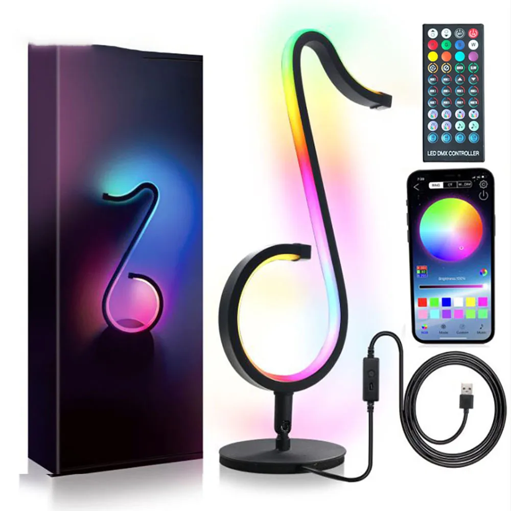 Note Shape Atmosphere Night Light For Party 16 Million Color Smart APP Control LED Night Lamp Birthday Party Light Lamp
Note Shape Atmosphere Night Light For Party 16 Million Color Smart APP Control LED Night Lamp Birthday Party Light Lamp