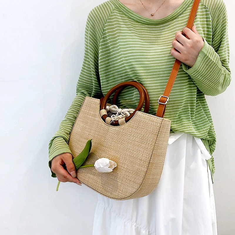Summer Handmade Woven Straw Bag Beach Holiday Large-capacity Drawstring Handbag Bohemian Shoulder Messenger Bag соломенная сумка
Summer Handmade Woven Straw Bag Beach Holiday Large-capacity Drawstring Handbag Bohemian Shoulder Messenger Bag соломенная сумка