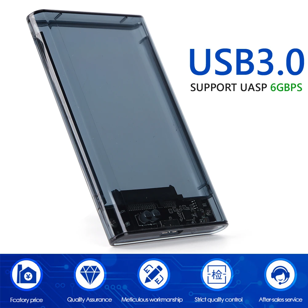 USB3.0 HDD Enclosure 2.5 inch Serial Port SATA SSD Hard Drive Case Support UASP 6Gbps Mobile External HDD Box 
USB3.0 HDD Enclosure 2.5 inch Serial Port SATA SSD Hard Drive Case Support UASP 6Gbps Mobile External HDD Box