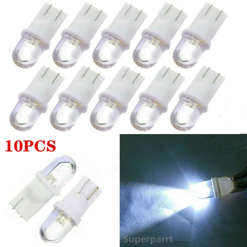10pcs T10 White 12V LED 194 168 158 5W 6500K Side Car Auto Wedge Dashboard Light Straw Hat Width Lamp Reading Light
10pcs T10 White 12V LED 194 168 158 5W 6500K Side Car Auto Wedge Dashboard Light Straw Hat Width Lamp Reading Light