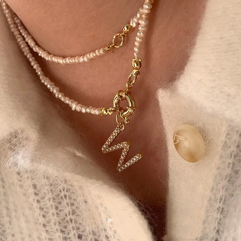 New Custom Pearls Initial Letter Pendant Necklace Natural Freshwater Pearl Necklace Multi Layer Pearls Chain Accessories Jewelry
New Custom Pearls Initial Letter Pendant Necklace Natural Freshwater Pearl Necklace Multi Layer Pearls Chain Accessories Jewelry