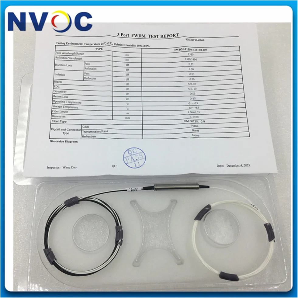 1*2 волоконный фильтр FWDM ABS Box Tx1310/1490nm Rx1550nm FTTX WDM модуль 0 9 мм 1 м с SC/FC/LC/ST|Детали