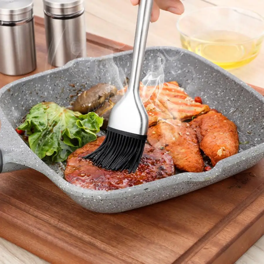 Food Grade Silicone Barbecue Brush Oil Brush with Stainless Steel Handle BBQ Accessories Kitchen Gadget Cooking Tools
Food Grade Silicone Barbecue Brush Oil Brush with Stainless Steel Handle BBQ Accessories Kitchen Gadget Cooking Tools
