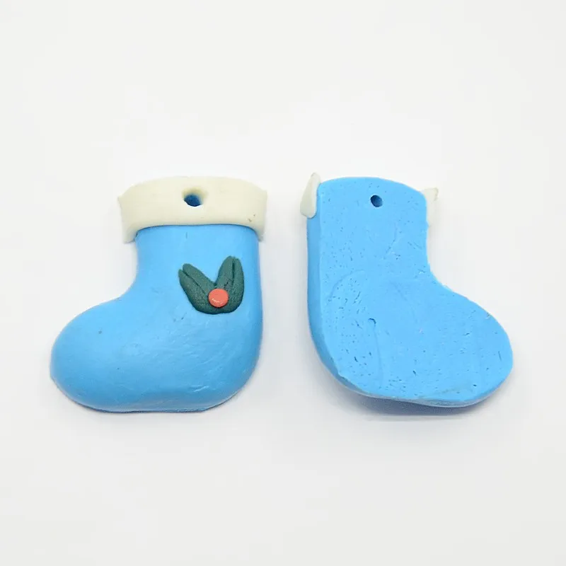 5 pc Handmade Polymer Clay Beads Christmas Shoes Blue 21mm long 20mm wide 9mm thick hole: 1.5mm
5 pc Handmade Polymer Clay Beads Christmas Shoes Blue 21mm long 20mm wide 9mm thick hole: 1.5mm