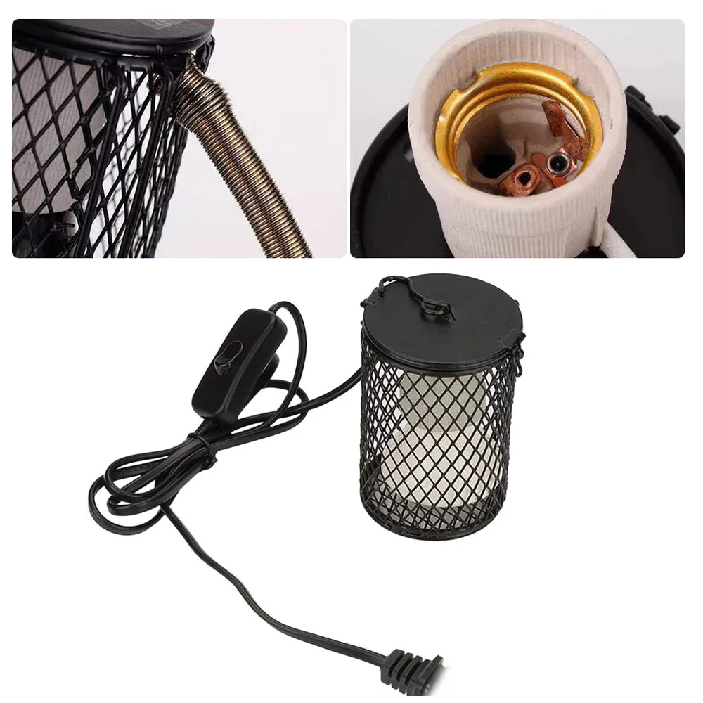 Reptile Anti-Scald Lamp Cover for Heating Light Reptile Protection with US Plug Black (without Light)
Reptile Anti-Scald Lamp Cover for Heating Light Reptile Protection with US Plug Black (without Light)