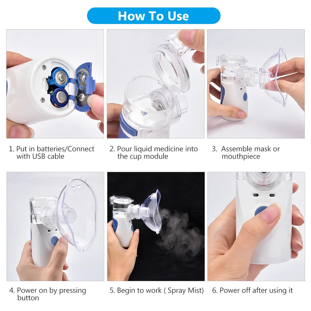 Portable Mesh Nebulizer Diffuser Machine Inhale Humidifier for Allergic Rhinitis Asthma Spray with 3 nozzles daily use baby care
Portable Mesh Nebulizer Diffuser Machine Inhale Humidifier for Allergic Rhinitis Asthma Spray with 3 nozzles daily use baby care