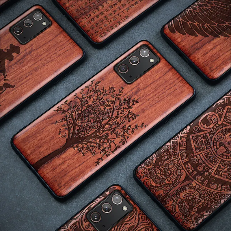 3D Carved Real Wood Cases For Samsung Galaxy S20 FE S21 Note 20 Ultra Note 10 S10 Plus Shockproof Wooden TPU Protective Hull 
3D Carved Real Wood Cases For Samsung Galaxy S20 FE S21 Note 20 Ultra Note 10 S10 Plus Shockproof Wooden TPU Protective Hull