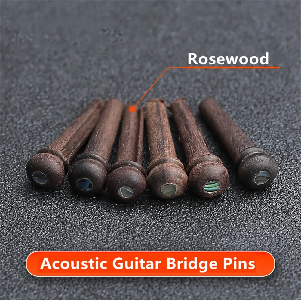 6pcs Rosewood Bridge Pins Classical Style Abalone Dot For Acoustic Guitar For Folk Guitar Instrument Replacement Accessory
6pcs Rosewood Bridge Pins Classical Style Abalone Dot For Acoustic Guitar For Folk Guitar Instrument Replacement Accessory