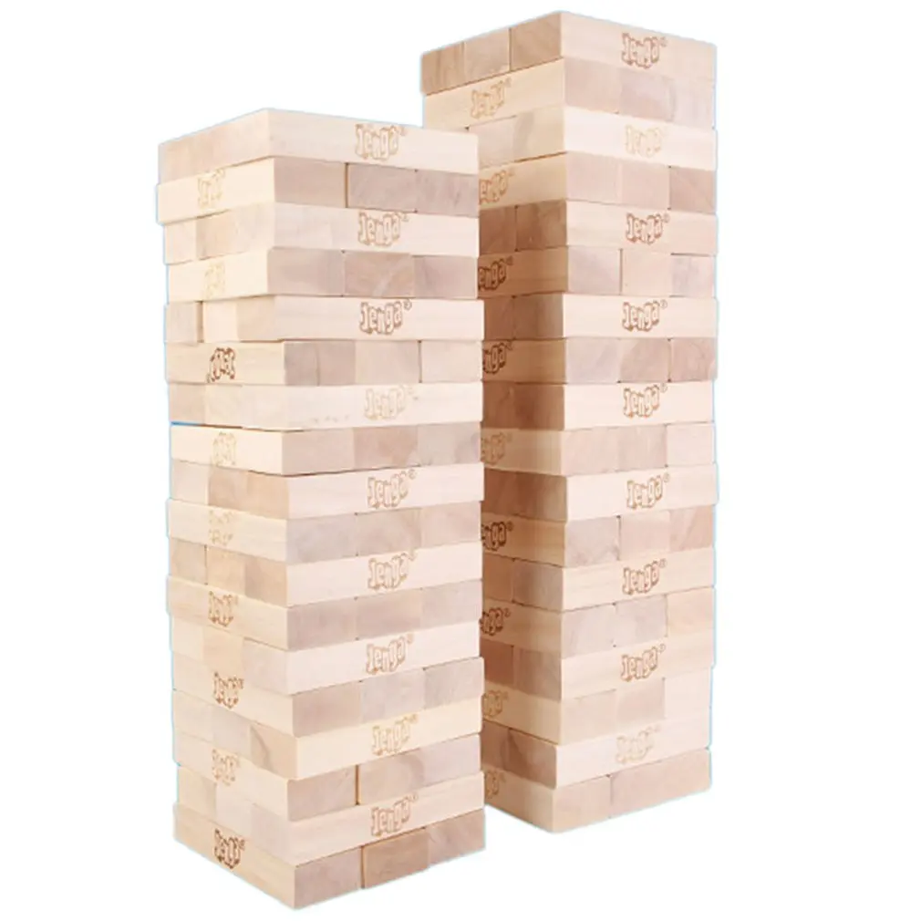 54 Pcs Wooden Blocks Stacking Board Game Tumbling Timber Tower Building Blocks Toy Kids Game Toppling Games
54 Pcs Wooden Blocks Stacking Board Game Tumbling Timber Tower Building Blocks Toy Kids Game Toppling Games