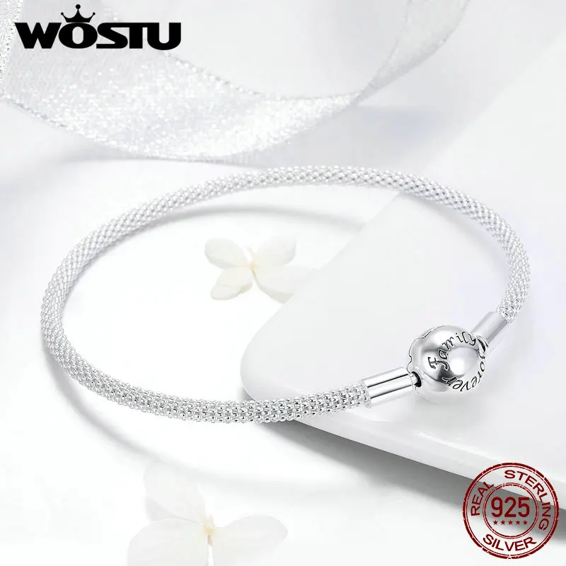 WOSTU 100% Authentic 100% 925 Sterling Silver Snake Chain Heart Bangle & Bracelet Luxury DIY Jewelry make gift 7 day arrival
WOSTU 100% Authentic 100% 925 Sterling Silver Snake Chain Heart Bangle & Bracelet Luxury DIY Jewelry make gift 7 day arrival