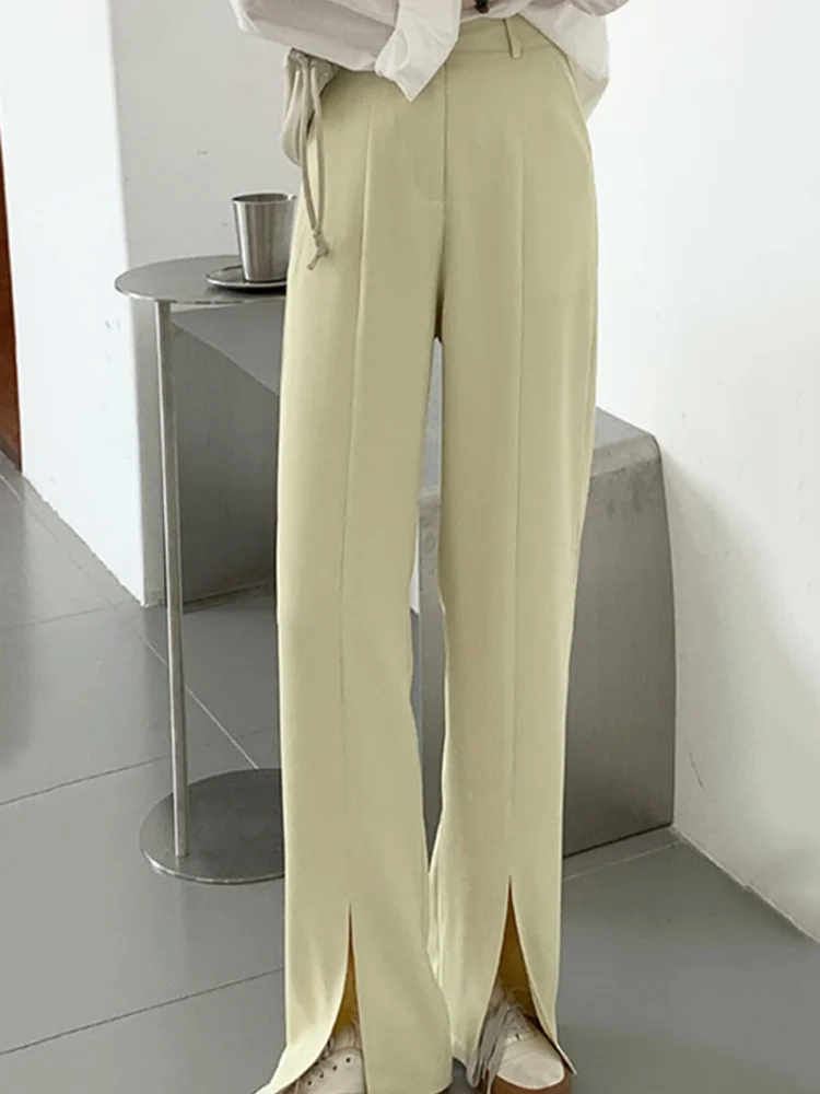 ZHOUTAYLOR Pants Women Full Length Button Trousers Femme Straight Zipper Fly Fashion Elegant Korean Solid Suit Bottoms Female
ZHOUTAYLOR Pants Women Full Length Button Trousers Femme Straight Zipper Fly Fashion Elegant Korean Solid Suit Bottoms Female