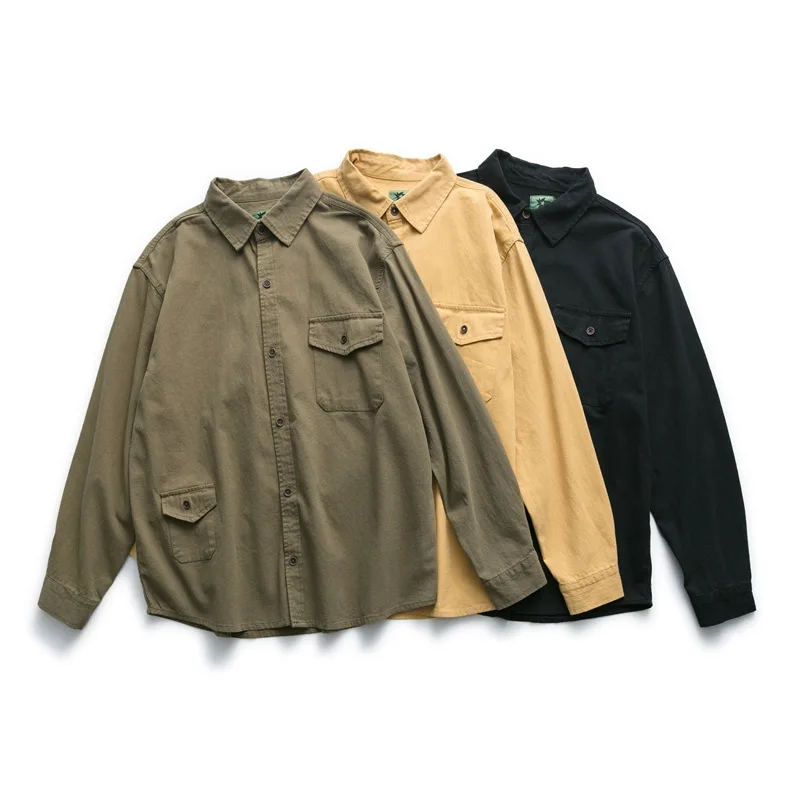 Retro men's shirt jacket winter tide brand youth solid color wild tooling shirt
Retro men's shirt jacket winter tide brand youth solid color wild tooling shirt