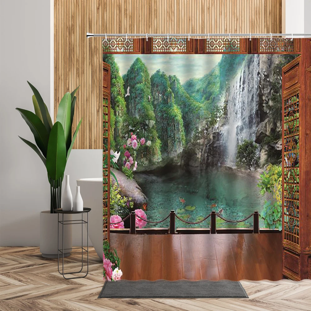 Beach Waterfall View Shower Curtain Set Opening The Window Sea Scenery Bath Curtains Nature Landscape For Home 3D Bathroom Decor
Beach Waterfall View Shower Curtain Set Opening The Window Sea Scenery Bath Curtains Nature Landscape For Home 3D Bathroom Decor