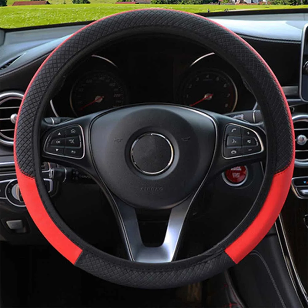 Car Auto Steering Wheel Cover Leather Breathable Anti-slip Protector RED Brand New And High Quality Car Steering Wheel Cover
Car Auto Steering Wheel Cover Leather Breathable Anti-slip Protector RED Brand New And High Quality Car Steering Wheel Cover