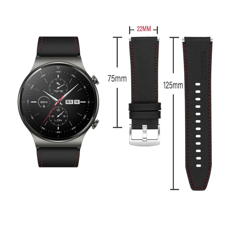 Leather Strap For Huawei Watch GT 2 Pro 46MM Wristband waterproof Watchband Band Bracelet Replaceable Quick install Accessories
Leather Strap For Huawei Watch GT 2 Pro 46MM Wristband waterproof Watchband Band Bracelet Replaceable Quick install Accessories