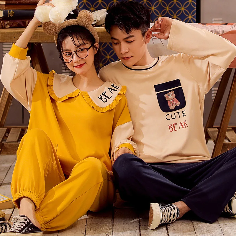 Autumn Pajamas Couples Cotton Sleepwear Soft Pyjama Sets Cartoon Pattern Women Pajama Set Long Sleeve Men Lounge Pijamas
Autumn Pajamas Couples Cotton Sleepwear Soft Pyjama Sets Cartoon Pattern Women Pajama Set Long Sleeve Men Lounge Pijamas