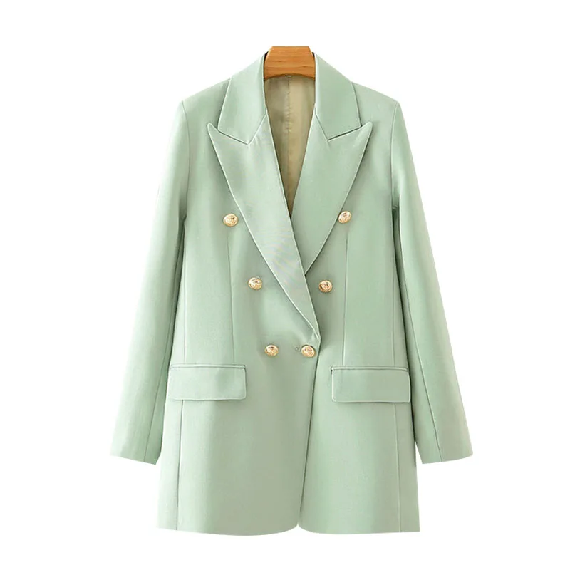 Women 2020 Fashion Office Wear Double Breasted Blazer Coat Vintage Long Sleeve Pockets Female Outerwear Chic Tops
Women 2020 Fashion Office Wear Double Breasted Blazer Coat Vintage Long Sleeve Pockets Female Outerwear Chic Tops