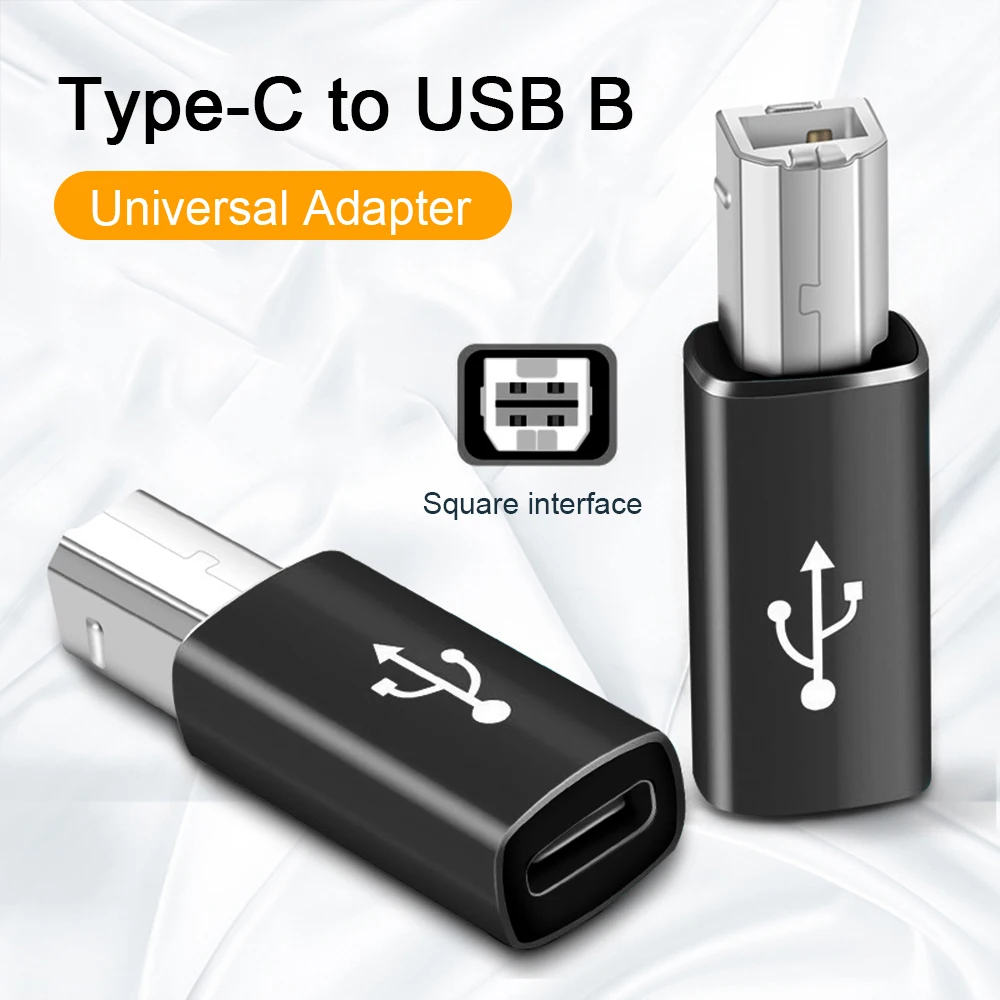 Type-C to USB Type B 2.0 Adapter MIDI Convertor For MacBook Pro Air HP Canon Epson Dell Samsung C Piano Printer Scanner | Мобильные
