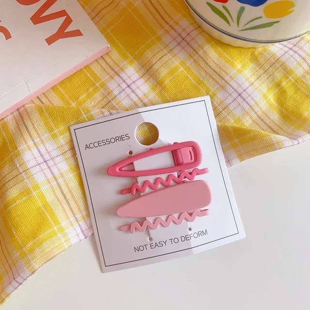 4 Pcs/sets Candy Color Frosted Bangs Hairpins Colorful Wave Matte Hair Clips Girls Hair Accessories
4 Pcs/sets Candy Color Frosted Bangs Hairpins Colorful Wave Matte Hair Clips Girls Hair Accessories