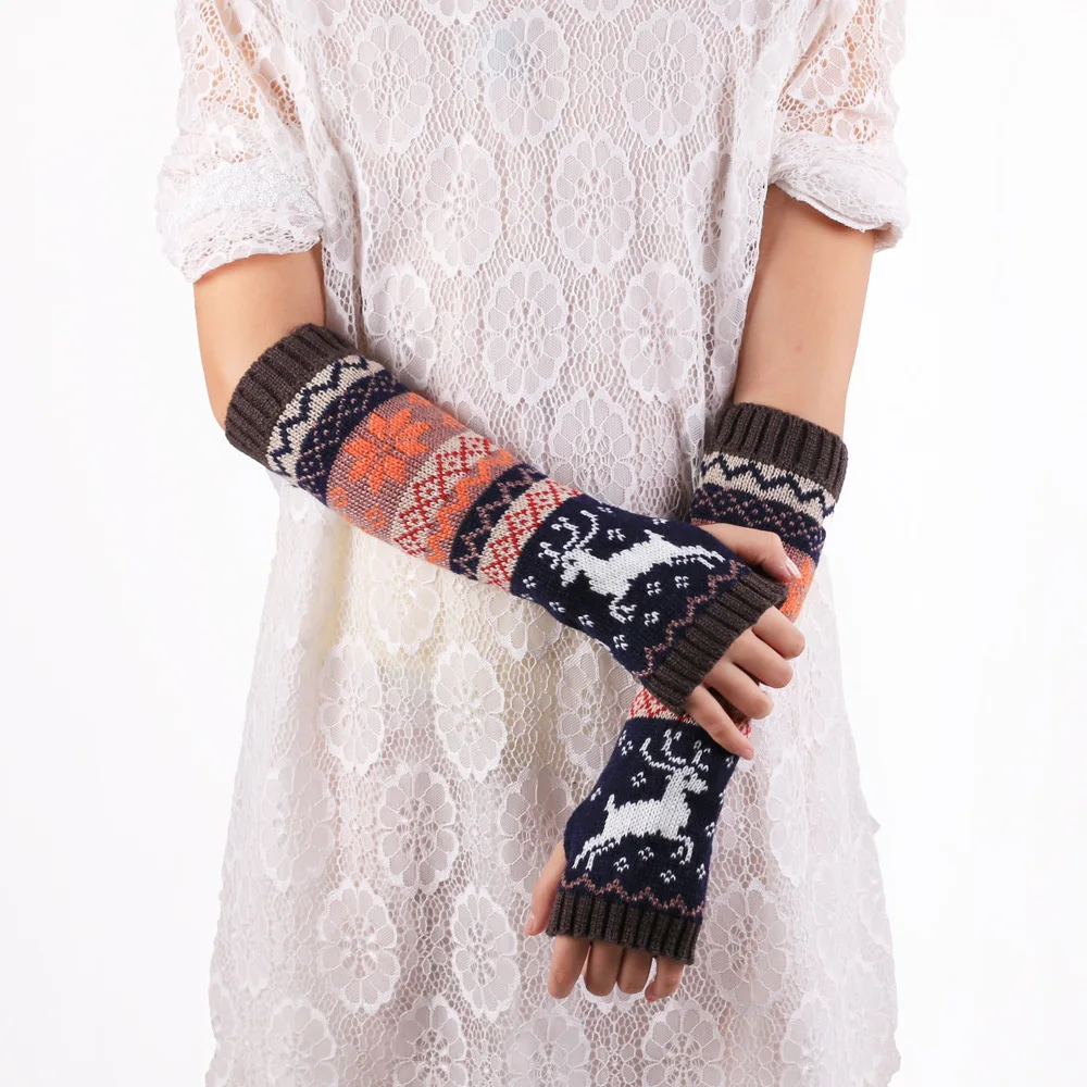 MYALICE Women Arm Warmers Winter Long Sleeves Mittens Snowflake Knitted Half Finger Guantes Outdoor Fingerless Gloves Female
MYALICE Women Arm Warmers Winter Long Sleeves Mittens Snowflake Knitted Half Finger Guantes Outdoor Fingerless Gloves Female