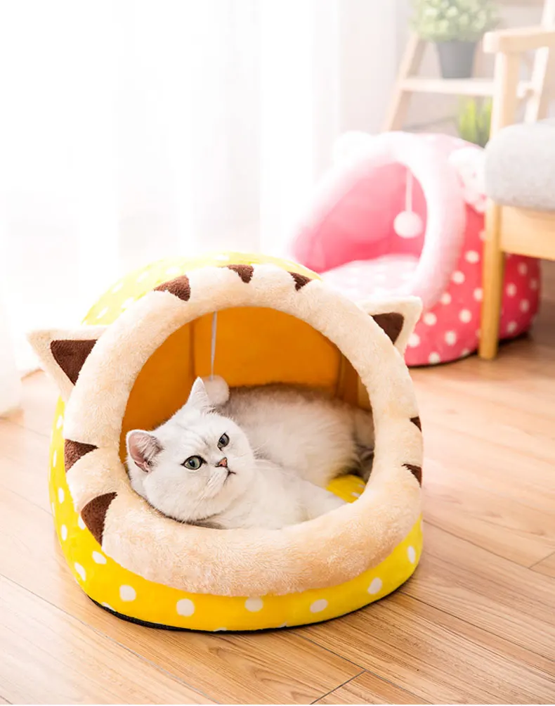 Лидер продаж домашняя Лежанка для кошек домик котят теплый маленький и собак