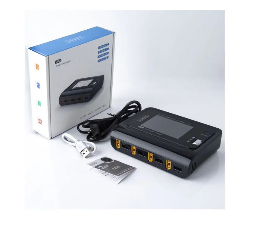 ToolkitRC M4Q 4x50W 5A AC 100W 4 Port DC Smart Charger XT60/XT30 Optional for 1-4S Lipo Battery - XT30 plug With EU Plug
ToolkitRC M4Q 4x50W 5A AC 100W 4 Port DC Smart Charger XT60/XT30 Optional for 1-4S Lipo Battery - XT30 plug With EU Plug