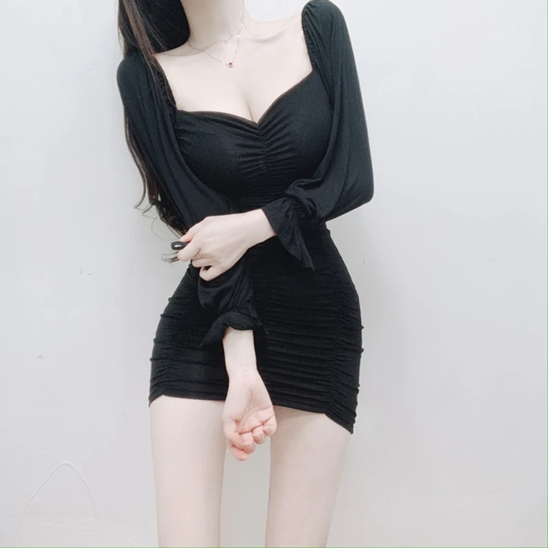 2022 Spring New Fashion Women Mini Dresses Puff Sleeve U Neck Slim Vestidos De Mujer Casual Solid Basic Folds Low-cut Robe Femme
2022 Spring New Fashion Women Mini Dresses Puff Sleeve U Neck Slim Vestidos De Mujer Casual Solid Basic Folds Low-cut Robe Femme