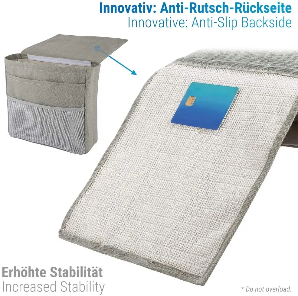 Non-Slip Bedside Caddy Bed Sofa Organiser with 5 Pockets and Velcro Closure Hangs Stores your Phone , Remote Control ,Pen
Non-Slip Bedside Caddy Bed Sofa Organiser with 5 Pockets and Velcro Closure Hangs Stores your Phone , Remote Control ,Pen