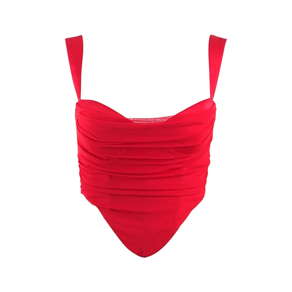 Donsignet Women's Tank Tops Spring Summer New Fashion Sleeveless Sling Slim Fishbone Vest Solid Color Mesh Red Sexy Tank Tops
Donsignet Women's Tank Tops Spring Summer New Fashion Sleeveless Sling Slim Fishbone Vest Solid Color Mesh Red Sexy Tank Tops
