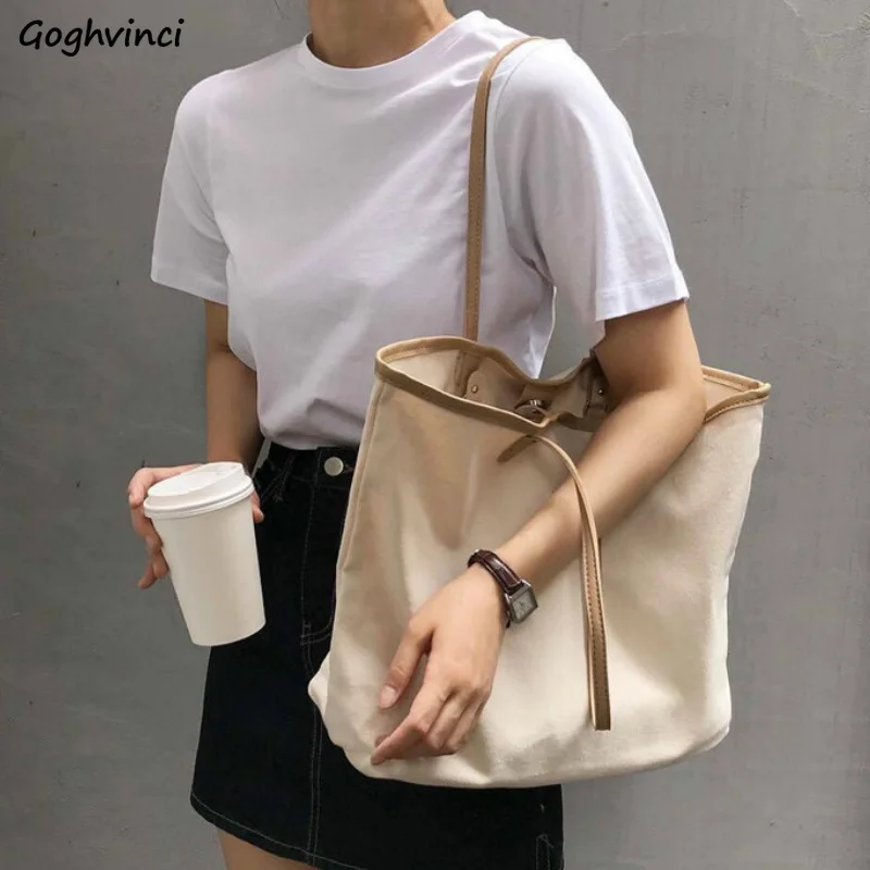 Shopping Bags Women Patchwork Large Capacity Big Tote Bag Elegant Fashion Womens Shopper Canvas Simple Leisure Korean Style Chic
Shopping Bags Women Patchwork Large Capacity Big Tote Bag Elegant Fashion Womens Shopper Canvas Simple Leisure Korean Style Chic