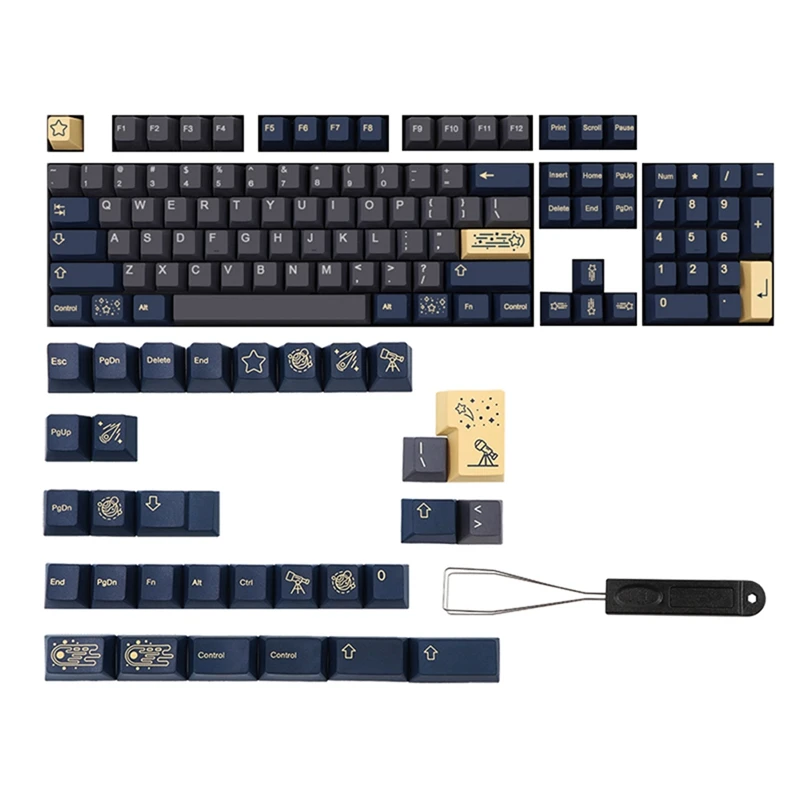 135 Keys Stargaze Keycap Cherry Profile PBT Keycaps for ID60/GK61 64 68/71/75/84/RK836/87/96/980/108 Dye Subb Key Cap
135 Keys Stargaze Keycap Cherry Profile PBT Keycaps for ID60/GK61 64 68/71/75/84/RK836/87/96/980/108 Dye Subb Key Cap