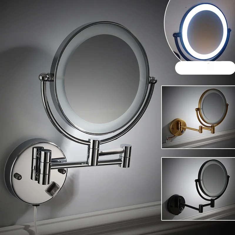 Bath Mirror Wall Mounted 8 inch Brass 3X Magnifying Mirror LED Light Folding Makeup Mirror Cosmetic Mirror Lady Gift 
Bath Mirror Wall Mounted 8 inch Brass 3X Magnifying Mirror LED Light Folding Makeup Mirror Cosmetic Mirror Lady Gift