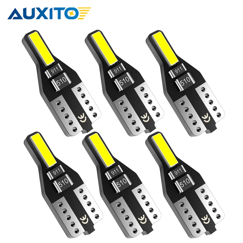 Светодиодная лампа AUXITO T10 W5W 6 шт. СВЕТОДИОДНАЯ Лампа 194 168 2825 7020 SMD 6000k 12 В для салона