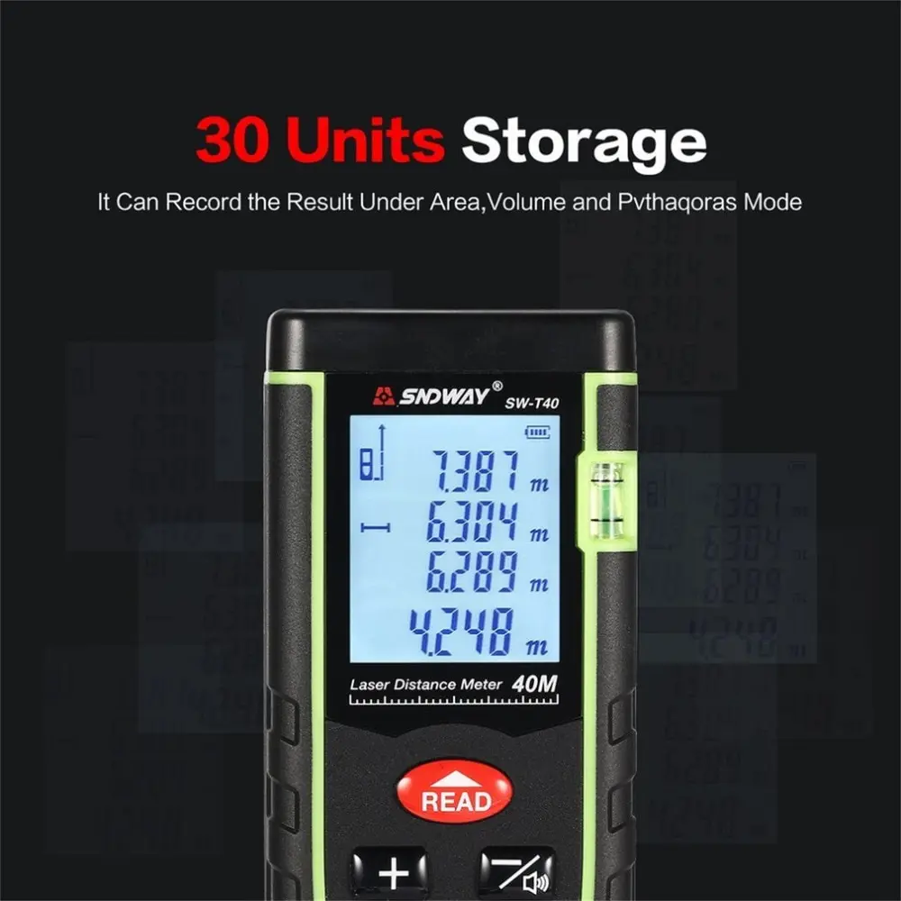 SW-T40 SW-T60 SW-T80 SW-T100 Laser Distance Meter Range Finder Trena Rangefinder Tape Measure Tool
SW-T40 SW-T60 SW-T80 SW-T100 Laser Distance Meter Range Finder Trena Rangefinder Tape Measure Tool