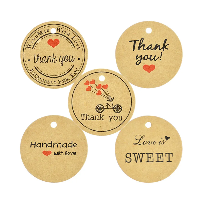 100pcs Round Kraft Paper Tags Handmade Thank You Hang Tag Gift Bags Price Tag Garment Shoes Packaging Label for Party Supplies
100pcs Round Kraft Paper Tags Handmade Thank You Hang Tag Gift Bags Price Tag Garment Shoes Packaging Label for Party Supplies