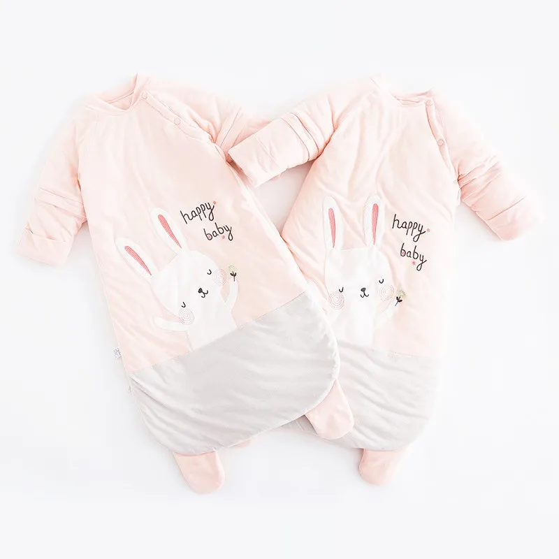 

Утолщенные пижамы для маленьких девочек, детские стеганые одеяла, товары для матери и ребенка, детский спальный мешок на осень и зиму