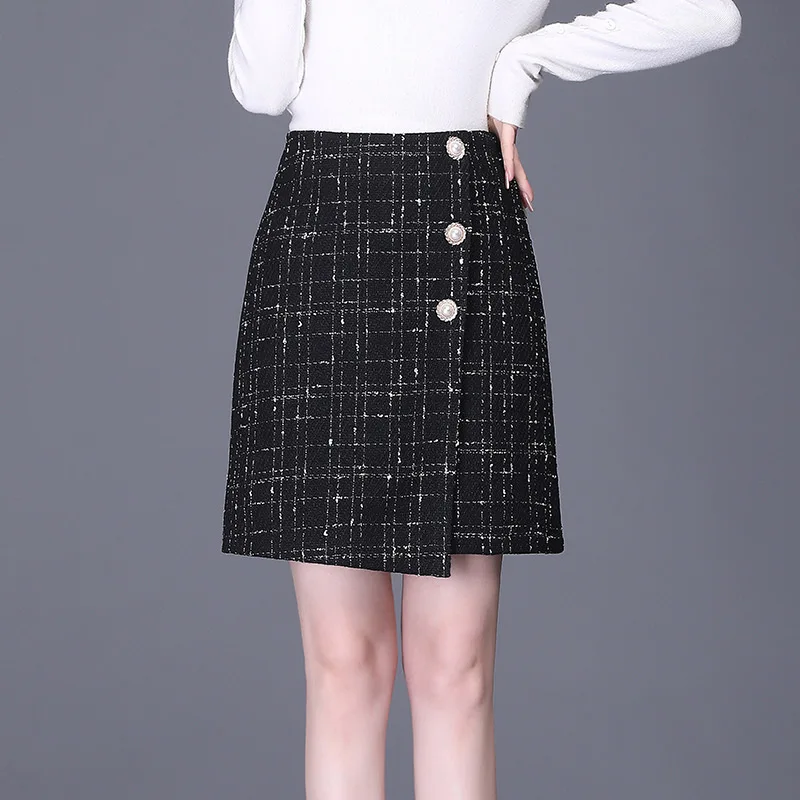 2020 Autumn & Winter New Korean Stretch High Waist Slim Black Plaid Women Mini Skirt Casual All-match A-line Skirt Free Shipping
2020 Autumn & Winter New Korean Stretch High Waist Slim Black Plaid Women Mini Skirt Casual All-match A-line Skirt Free Shipping