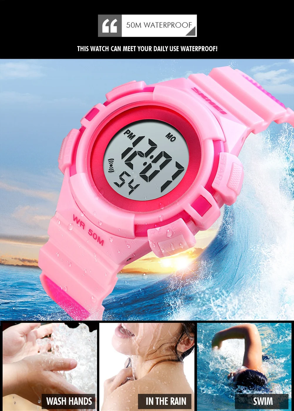 SKMEI New Fashion Outdoor Sport Kids Watch Luxury Waterproof Boy/girl LED Digital Electronic Children Wristwatches Montre Enfant
SKMEI New Fashion Outdoor Sport Kids Watch Luxury Waterproof Boy/girl LED Digital Electronic Children Wristwatches Montre Enfant