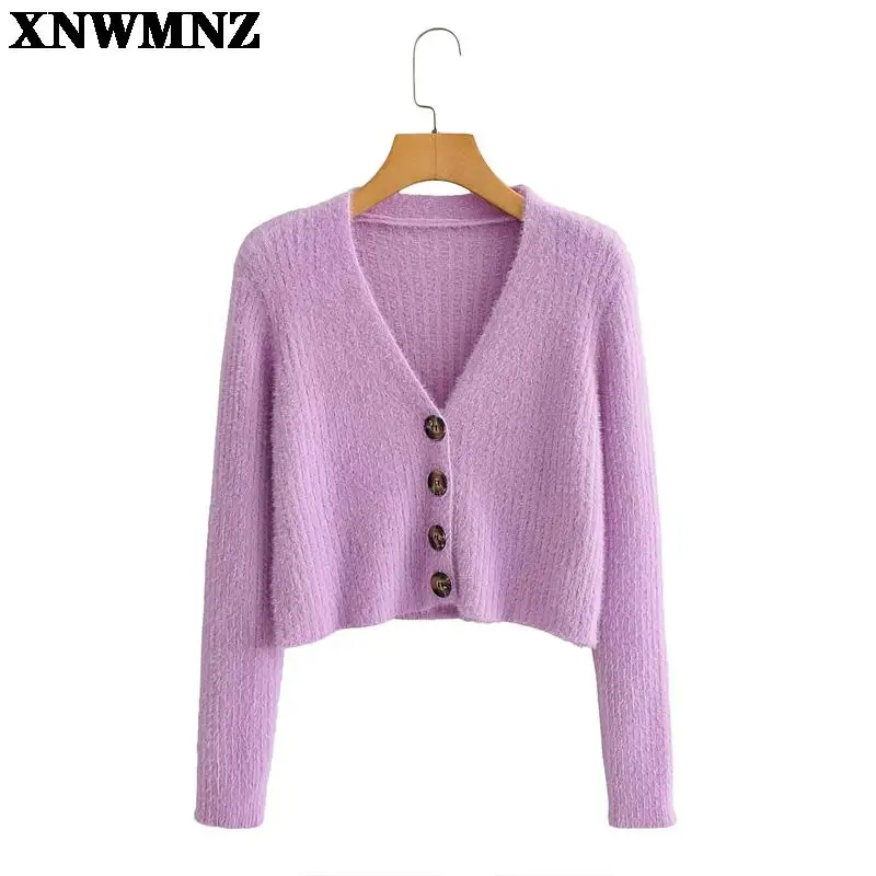 XNWMNZ Autumn Solid Color Cashmerelike Soft Sweater Cardigans Fashion V Neck Long Sleeve Chic Button Women Knit Top
XNWMNZ Autumn Solid Color Cashmerelike Soft Sweater Cardigans Fashion V Neck Long Sleeve Chic Button Women Knit Top