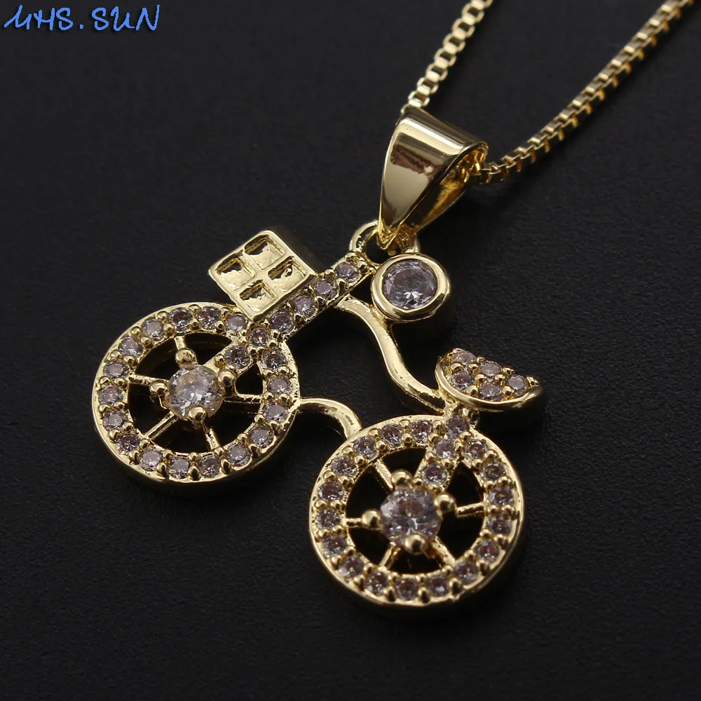 MHS.SUN Cute Design Zircon Bicycle Pendant Chain Necklace For Women/Girls Fashion AAA CZ Jewelry Charming Choker Necklace 5Pcs
MHS.SUN Cute Design Zircon Bicycle Pendant Chain Necklace For Women/Girls Fashion AAA CZ Jewelry Charming Choker Necklace 5Pcs