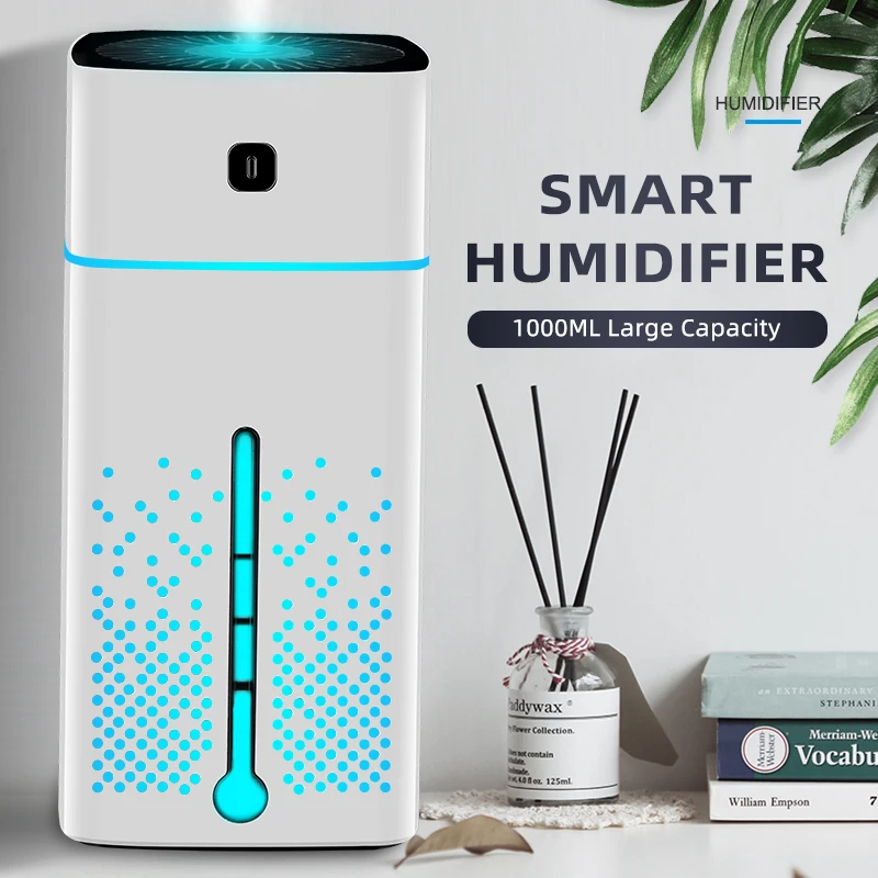1000ml Air Humidifier Humidificador Diffuser Essential Oil Air Purifying Mist Maker Household Adjustable Fog Large Capacity
1000ml Air Humidifier Humidificador Diffuser Essential Oil Air Purifying Mist Maker Household Adjustable Fog Large Capacity
