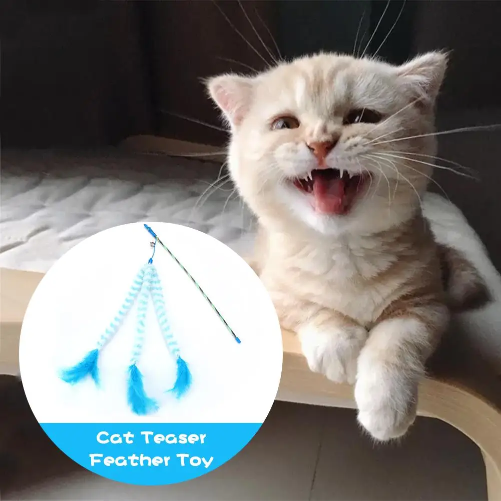 1Pc Cat Interactive Toy Stick Feather Wand With Small Bell Mouse Cage Toys Plastic Artificial Colorful Cat Teaser Toy Supplies
1Pc Cat Interactive Toy Stick Feather Wand With Small Bell Mouse Cage Toys Plastic Artificial Colorful Cat Teaser Toy Supplies