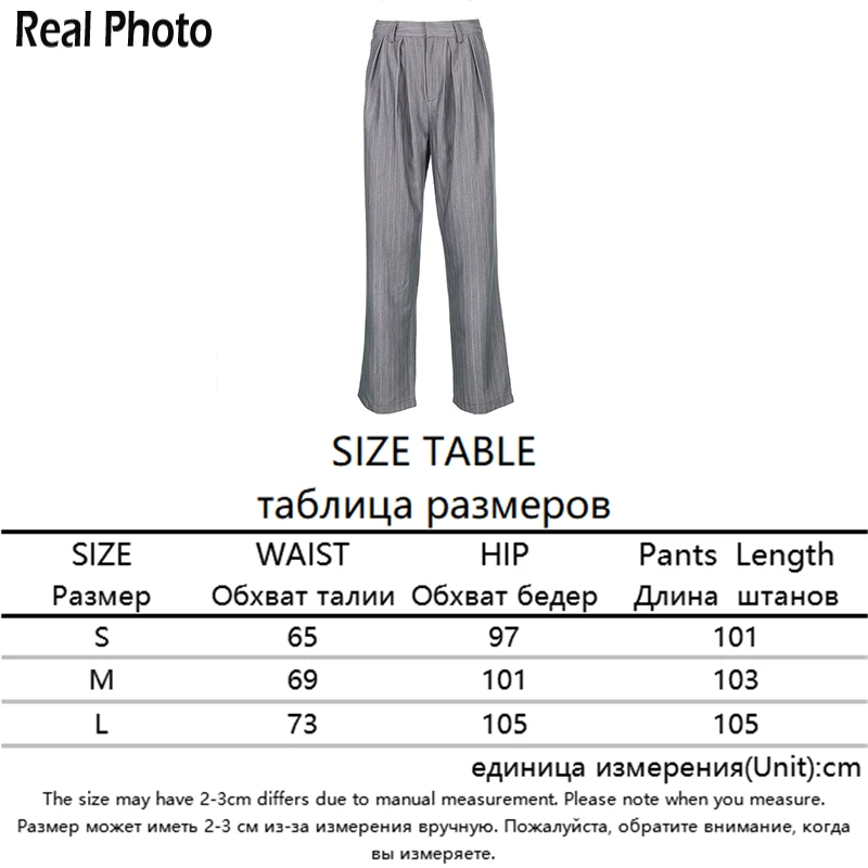 High-Waisted White Striped Long Suit Pants Women 2020 Streetwear Straight Trousers Harajuku Loose Gray Pants Pockets
High-Waisted White Striped Long Suit Pants Women 2020 Streetwear Straight Trousers Harajuku Loose Gray Pants Pockets