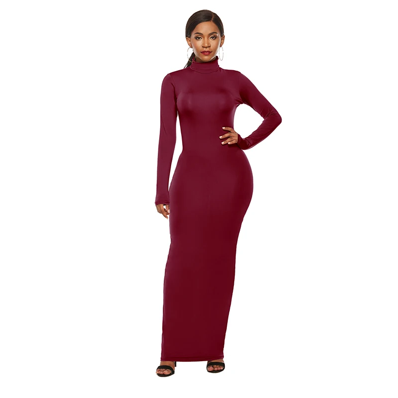 Size Plus Autumn Solid Casual Slim Bodycon Package Hip Maxi Dress 2020 Long Sleeve Turtleneck Stretchy Long Dress Women Vestidos
Size Plus Autumn Solid Casual Slim Bodycon Package Hip Maxi Dress 2020 Long Sleeve Turtleneck Stretchy Long Dress Women Vestidos